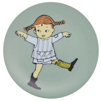 Tallrik Pippi Långstrump Grön Astrid Lindgren Rätt Start Pippi Cirkus Barnservis