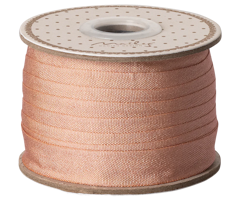 Maileg Bomullsband 10 m - Peach Rose Aprikos Rosa Band på Pappersrulle