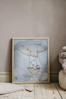 Mrs Mighetto Poster Flying Whale 40 x 50 cm