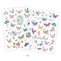 Storpack 66 st Glittriga Tatueringar Fjärilar - Tattoos Dream Butterflies Tatueringar Till Barn