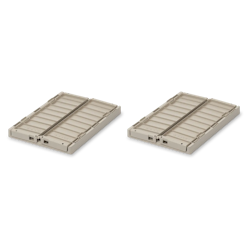 Liewood Stapelbar Hopfällbar Förvaring Small 2-pack - Back Weston Storage Box S Sandy Leksaksförvaring Back Liten
