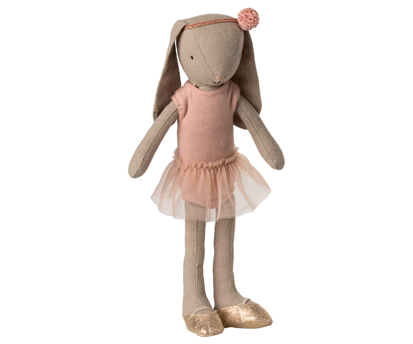 Maileg Kanin Storlek 2 - Bunny Ballerina Rose Rosa med Ballerinakjol Skor och Hårband