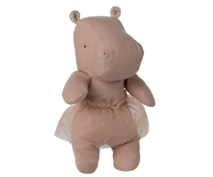 Maileg Flodhäst Small med Ballerinakjol Rosa - Safari Friends Ballerina Hippo With Skirt Soft Rose