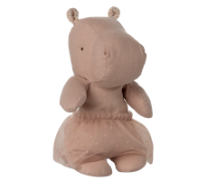 Maileg Flodhäst Small med Ballerinakjol Rosa - Safari Friends Ballerina Hippo With Skirt Soft Rose