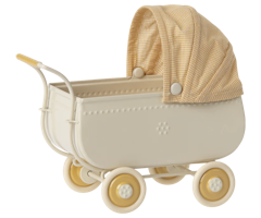 Maileg Barnvagn Vintage Gul - Pram Micro Yellow