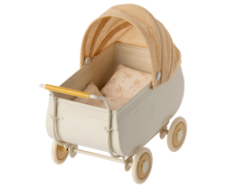 Maileg Barnvagn Vintage Gul - Pram Micro Yellow