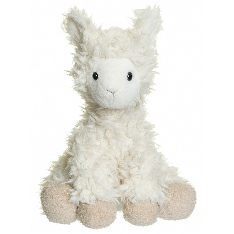 Teddykompaniet Mjukisdjur Lama Vit Fluffig Päls