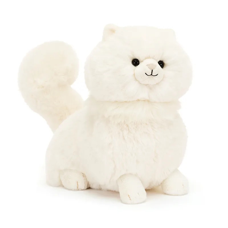 Jellycat Mjuk Katt - Mjukisdjur Carissa Persian Cat Vit med Fluffig Päls