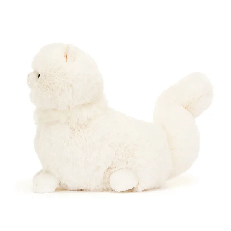 Jellycat Mjuk Katt - Mjukisdjur Carissa Persian Cat Vit med Fluffig Päls