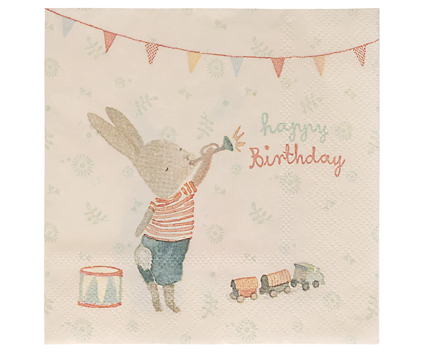 Maileg Servetter Kalas Kanin - Happy Day