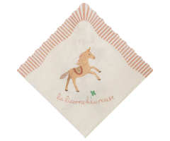 Maileg Servetter Enhörning Rosa - Happy Birthday Unicorn