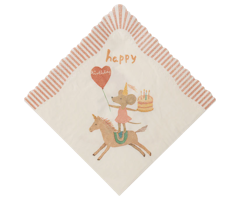 Maileg Servetter Enhörning Rosa - Happy Birthday Unicorn