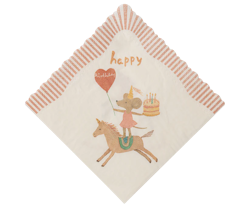 Maileg Servetter Enhörning Rosa - Happy Birthday Unicorn