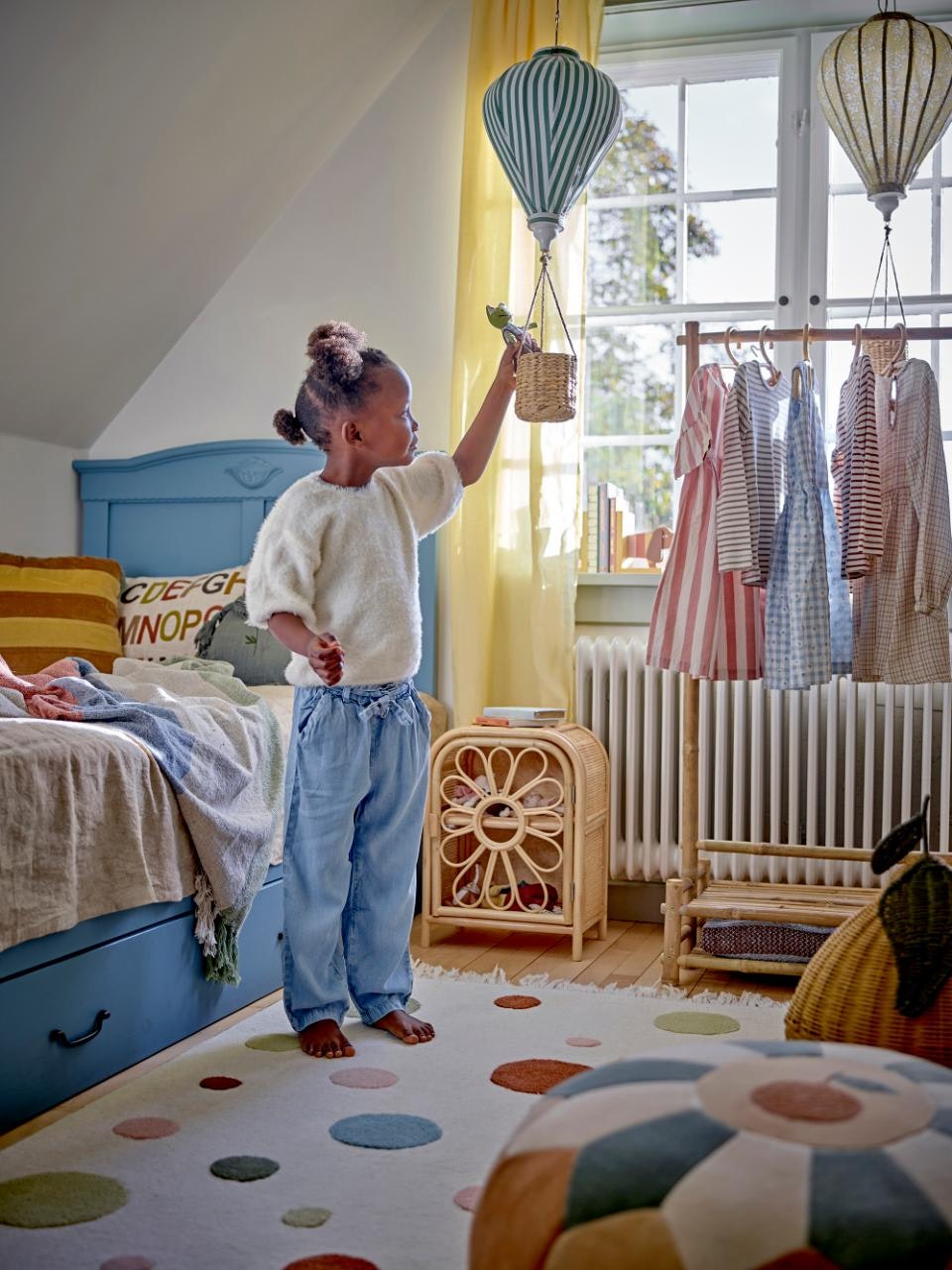 Bloomingville Blommig Gul Luftballong Dekoration till Barnrummet - Pomp Mobile Yellow Mobil