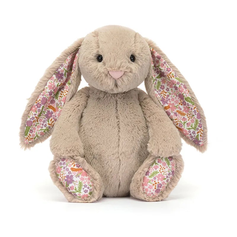 Jellycat Kanin med Blommiga Öron - Blossom Bunny Original Beige