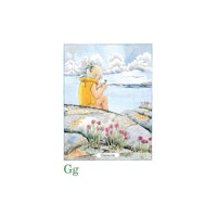 Vykort Majas Alfabet - G som i Gräslök