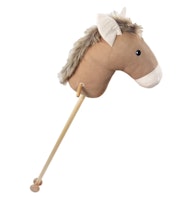 Stickad Käpphäst med Handtag och Hjul Brun - Henry Beige