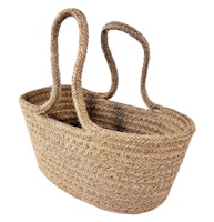 Väska med Handtag i Naturmaterial - Handväska / Förvaring Barnrum Egmont Toys Hampa