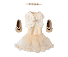 Maileg Kanin Storlek 3 - Bunny Ballerina Creme Vit med Bolero och Hårband