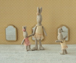 Maileg Kanin Ballerina Micro Cream Vit - Rabbit med Ballerinakjol och Hårband