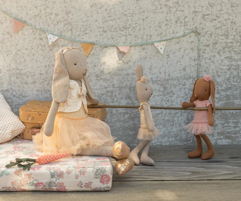 Maileg Kanin Storlek 3 - Bunny Ballerina Creme Vit med Bolero och Hårband