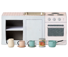 Maileg Kök till Möss med Spis, Diskho och Bänk - Maileg A/W -25 Kitchen Counter Mouse
