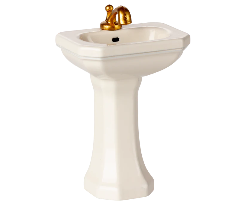 Maileg Litet Handfat med Guldkranar Vitt - Maileg A/W -25