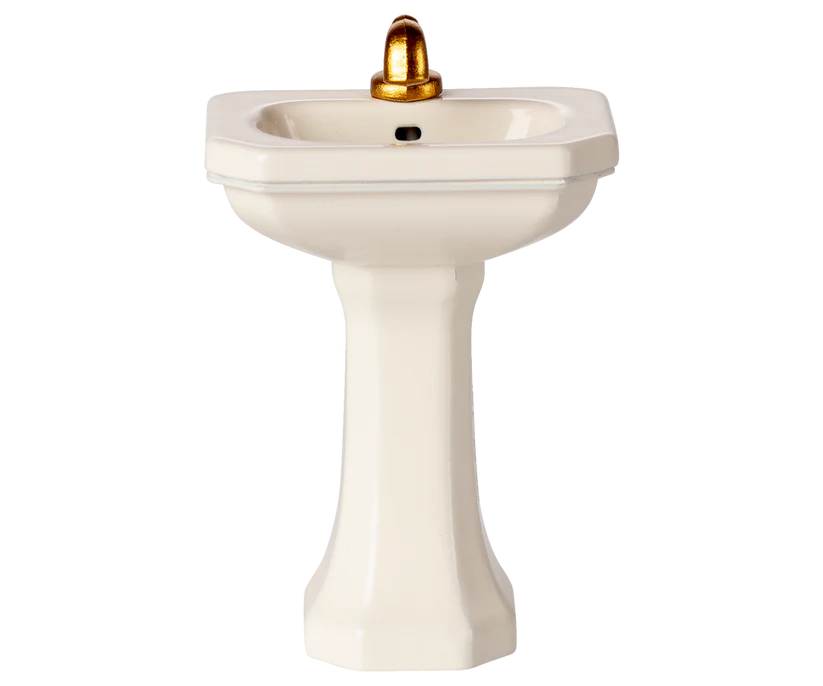 Maileg Litet Handfat med Guldkranar Vitt - Maileg A/W -25