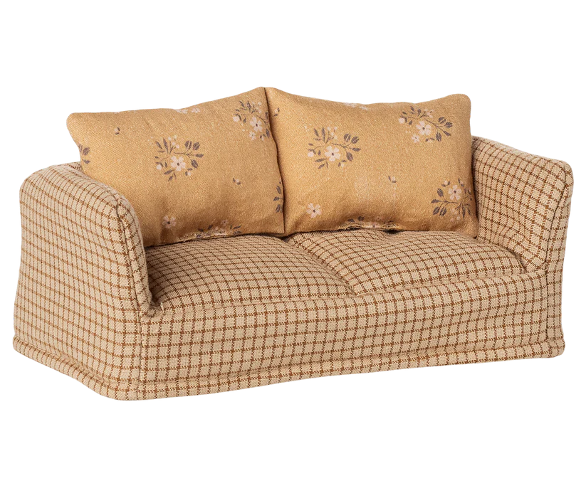Maileg Soffa till Möss Rutig med Blommiga Kuddar Mable - Maileg A/W - 25