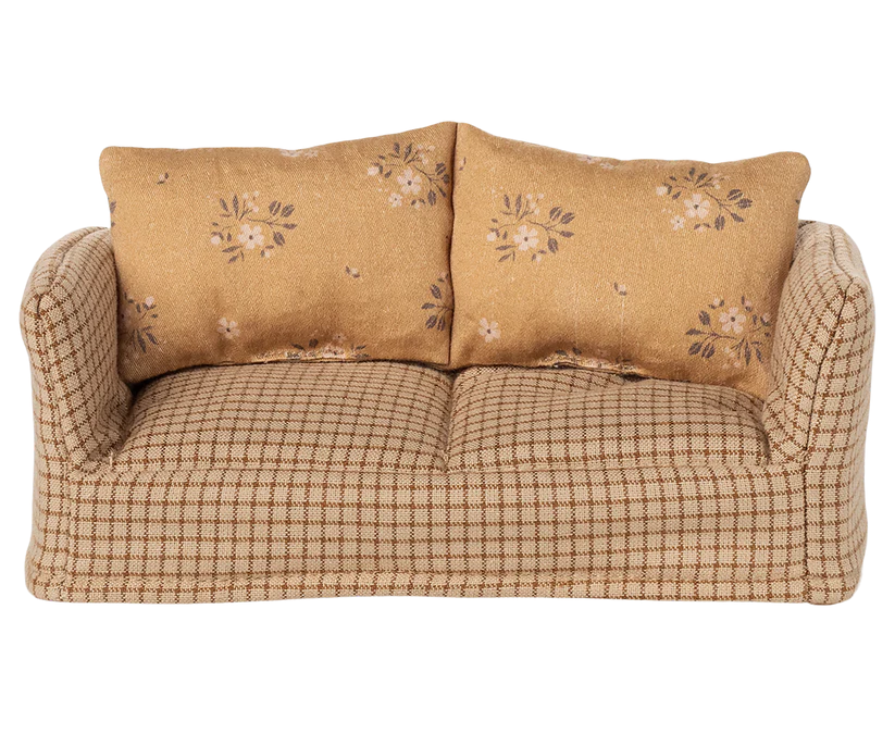 Maileg Soffa till Möss Rutig med Blommiga Kuddar Mable - Maileg A/W - 25