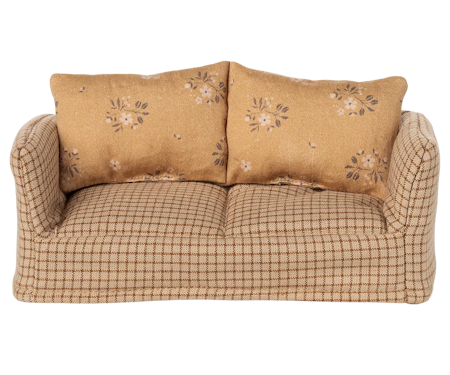 Maileg Soffa till Möss Rutig med Blommiga Kuddar Mable - Maileg A/W - 25
