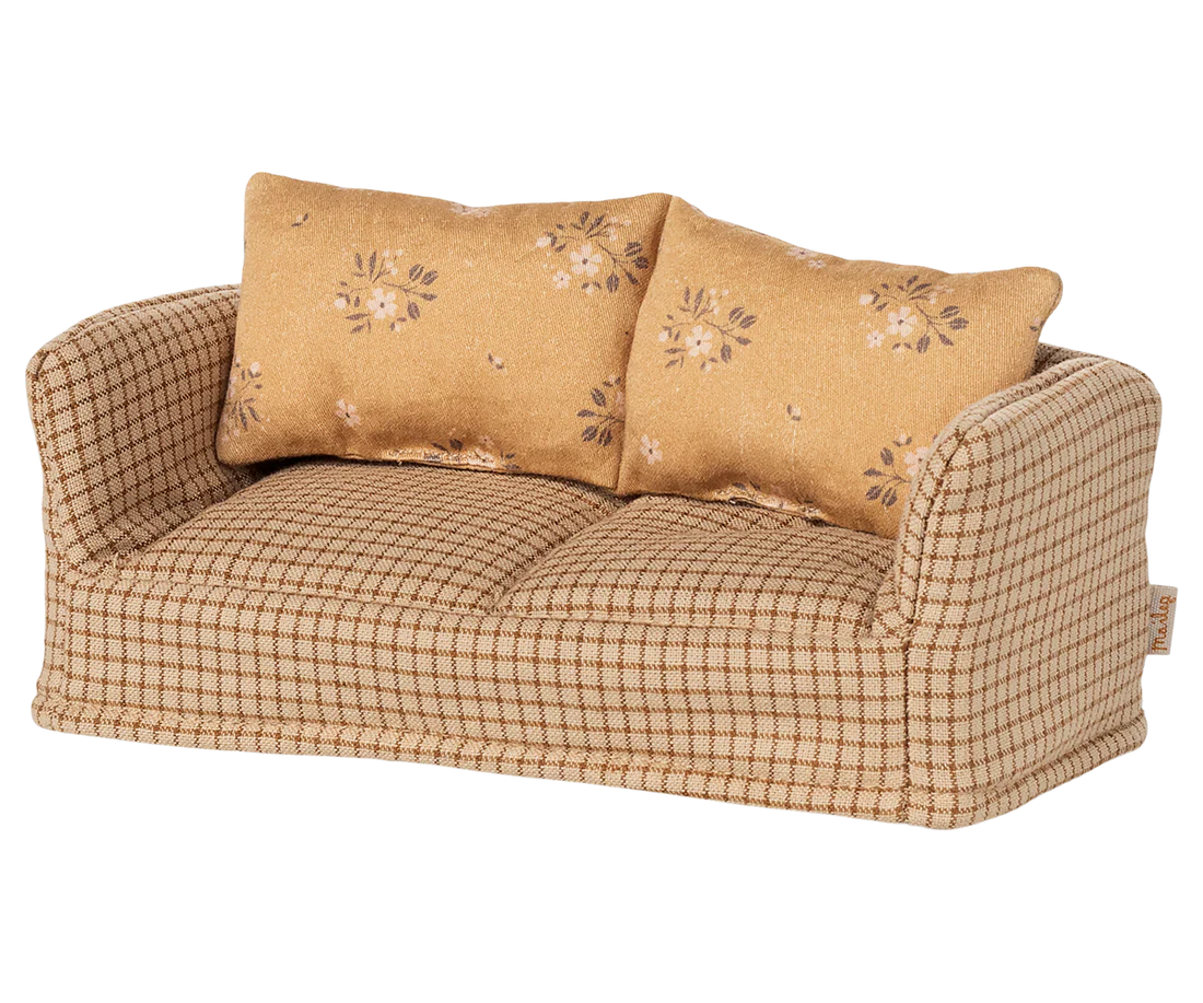 Maileg Soffa till Möss Rutig med Blommiga Kuddar Mable - Maileg A/W - 25