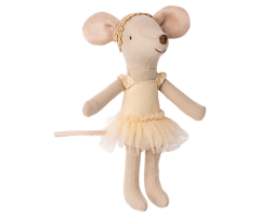 Maileg Storasyster Dansmus Ballerina i Ask med Ställ- Maileg A/W -25