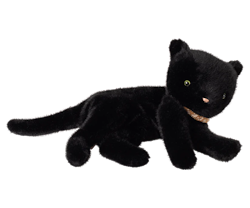 Maileg Katt i Plysch med Band runt Halsen Svart - Maileg A/W -25