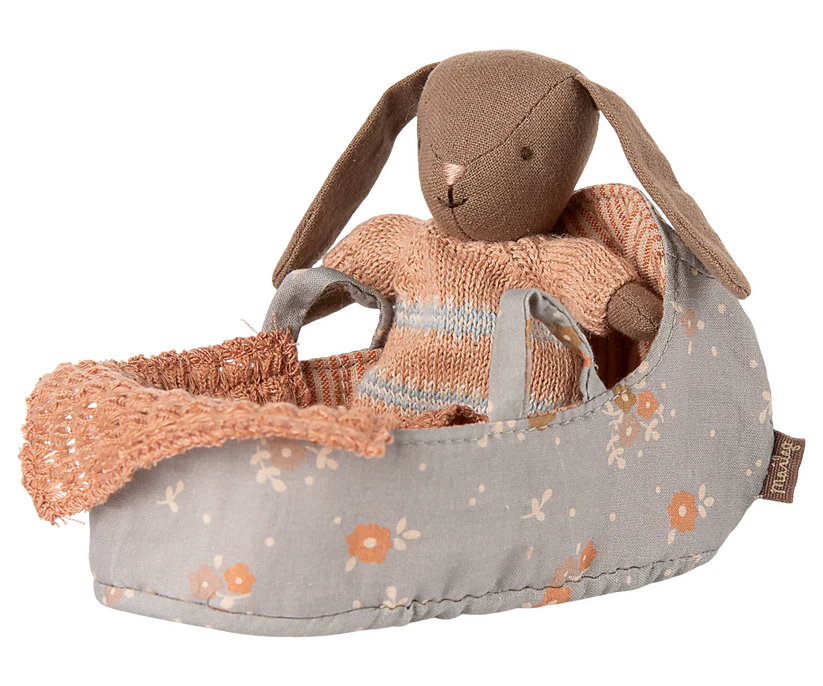 Maileg Blommig Carrycot till Micro Kaniner - Maileg A/W -25