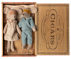 Mamma & Pappa Mus i Cigarrask - Maileg A/W -25
