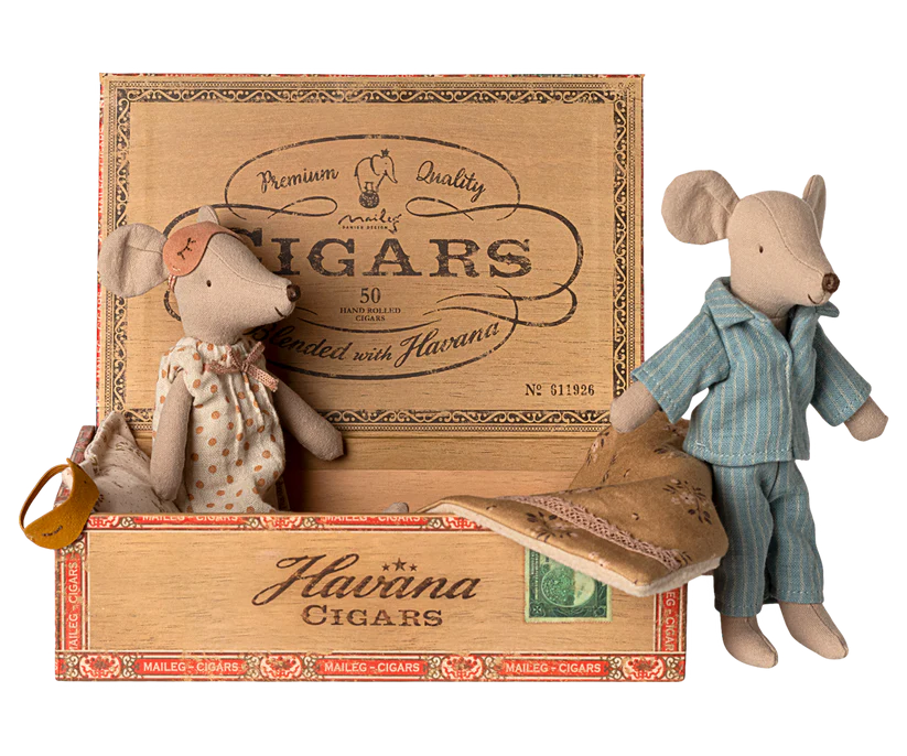 Mamma & Pappa Mus i Cigarrask - Maileg A/W -25