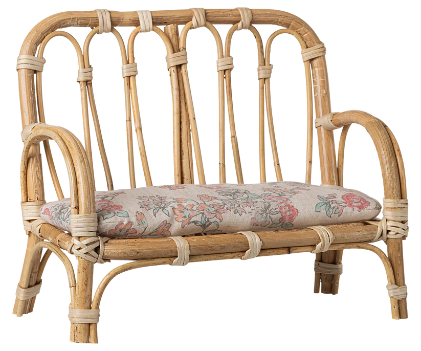 Maileg Soffa i Rotting med Blommig Sittdyna Large - Maileg A/W - 25