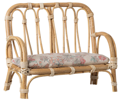 Maileg Soffa i Rotting med Blommig Sittdyna Large - Maileg A/W - 25