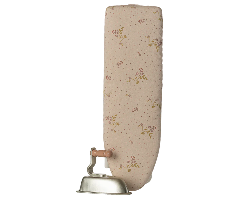 Maileg Strykbräda med Strykjärn till Kanin - Blommig Vit - Maileg A/W -25