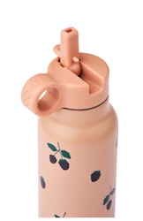 Liewood Flaska i Stål med Sugrör - Falk Water Bottle 350 ml Berry Pale Tuscany