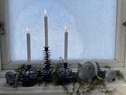 Kotteljusstake Zink Liten