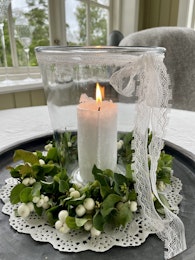 Glasvas/ ljuslykta kornformad