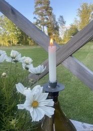 Ljushållare till flaska i zink Stor