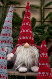 Tomte Stående Röd