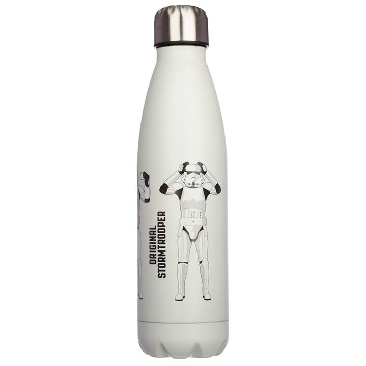 THE ORIGINAL STORMTROOPER REUSABLE STAINLESS STEEL HOT & COLD THERMAL INSULATED DRINKS BOTTLE 500ML - WHITE
