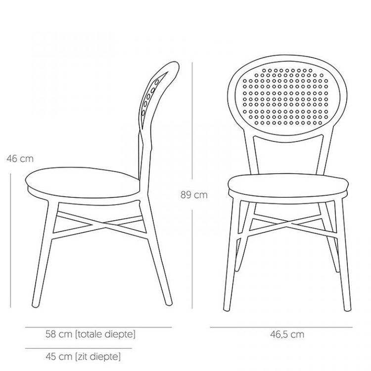 Stol Alec, 470x580xH880 mm