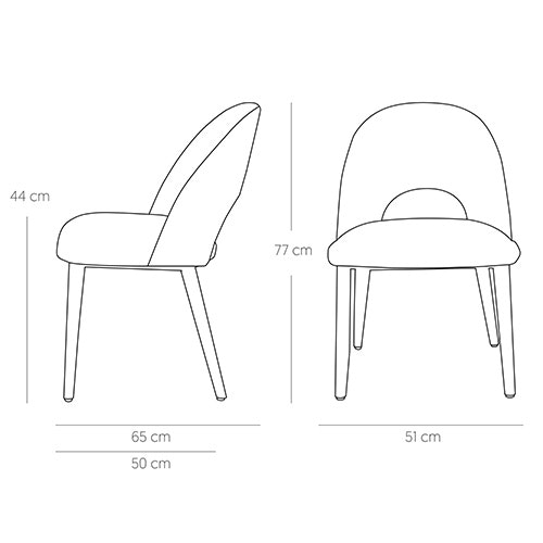 Stol Jyll, 470x510xH770 mm