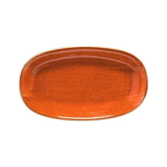 Tallrik Oval 15x8,5cm Terracota