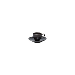 Xantia Espressokopp 9 cl Rhea, Fältspatporslin, brun/svart